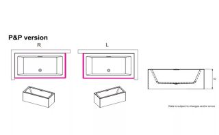 Акриловая ванна Riho Rethink Fall Cubic Plug and Play B109023005 L заполнение через перелив 190х90см белый